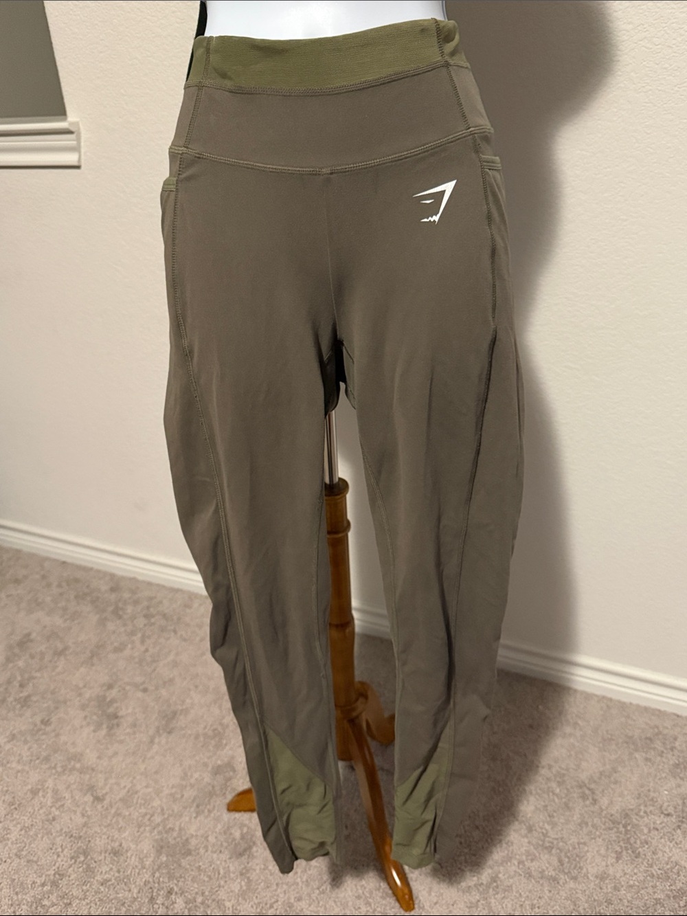 Gymshark Olive Two-Tone High-Waist Leggings